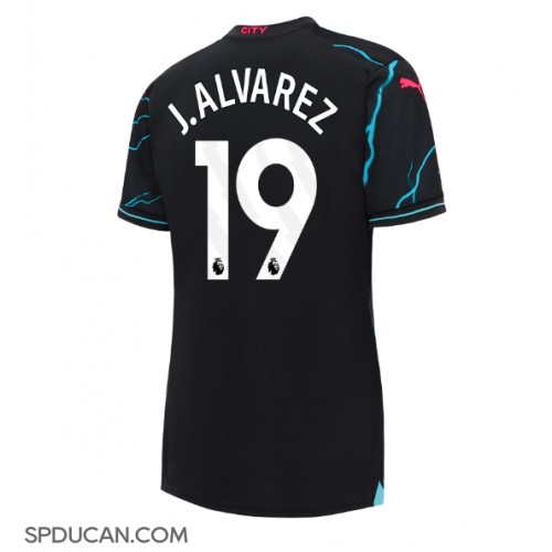 Zenski Nogometni Dres Manchester City Julian Alvarez #19 Rezervni 2023-24 Kratak Rukav